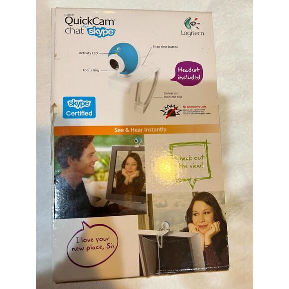Logitech QuickCam Chat Headset Included Skype NEW in Package - Picture 2 of 2